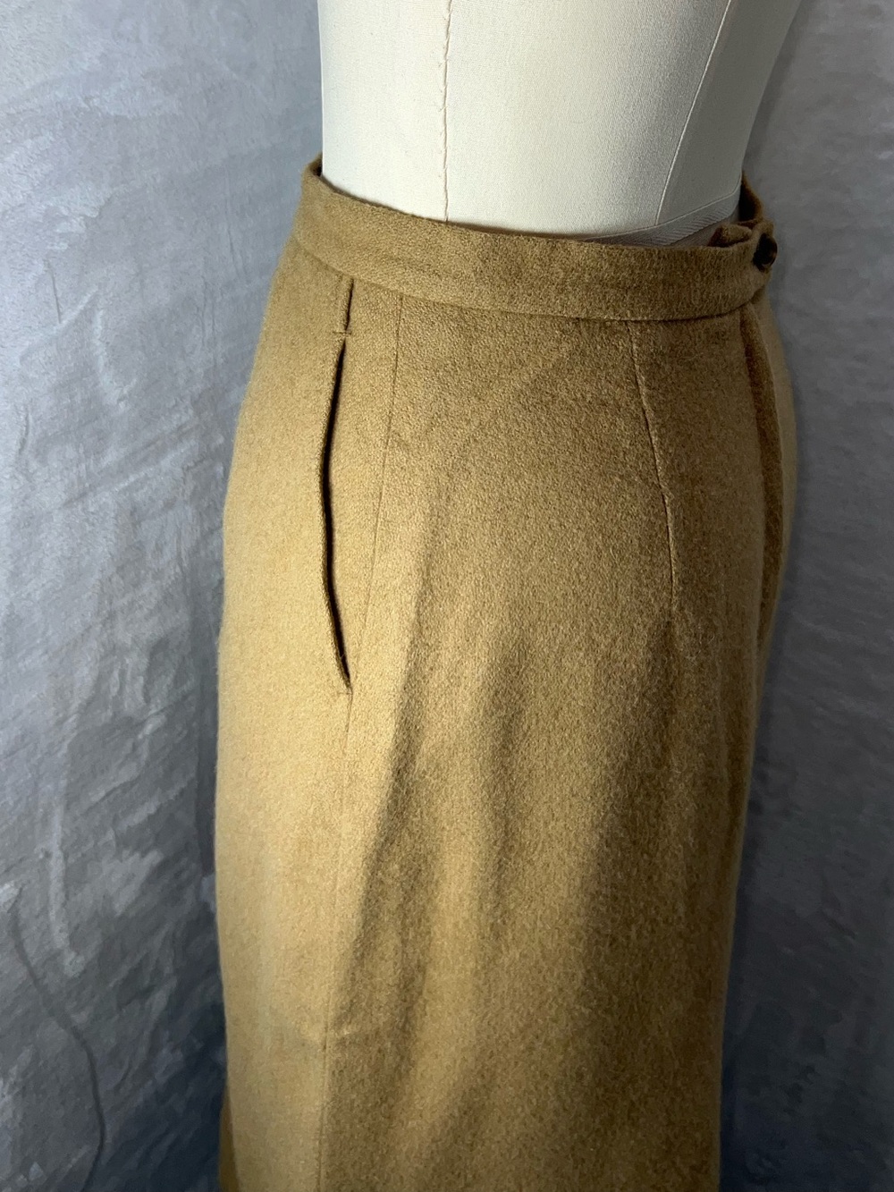 Vintage Brooks Brothers Camel Hair Pencil Skirt Size 4 Regular - Picture 4 of 15